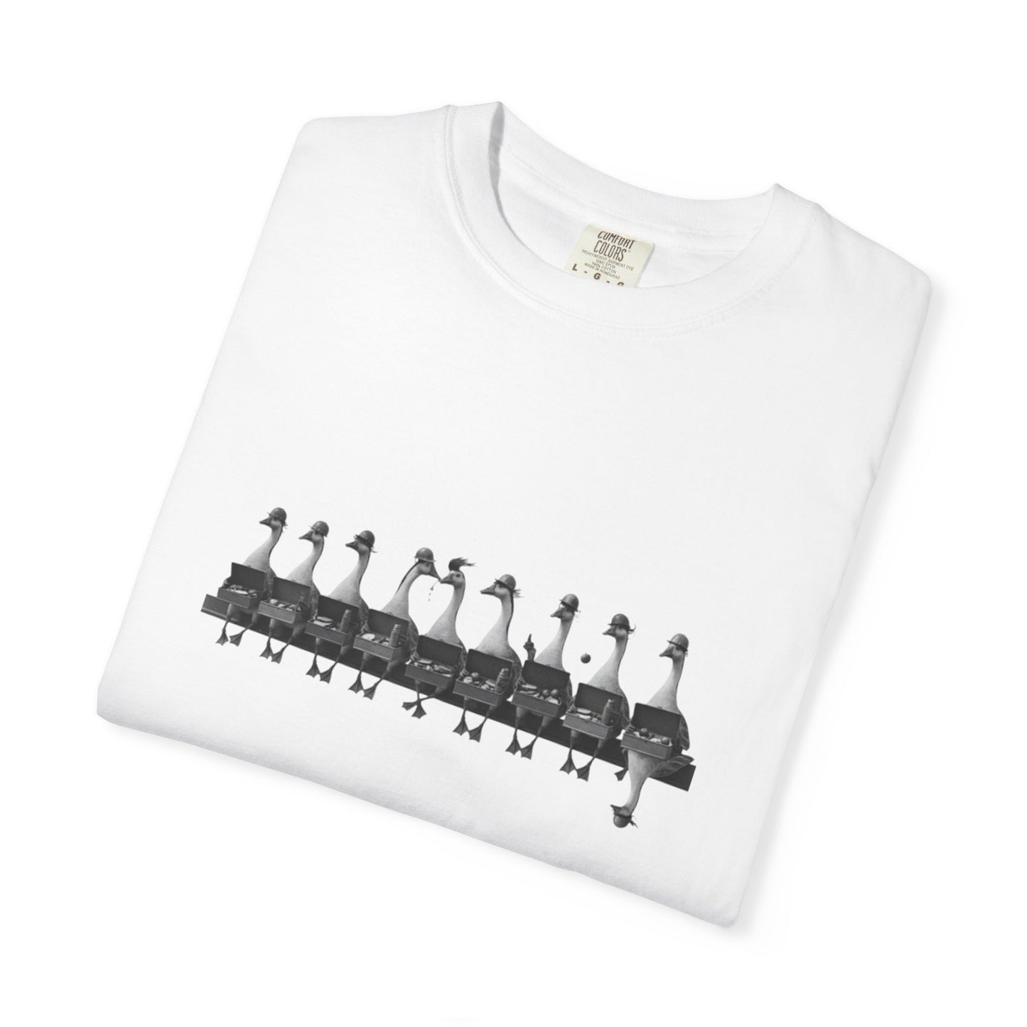 Lunch on a Skyscraper Geese Edition T-shirt | NYC Black and White Photo