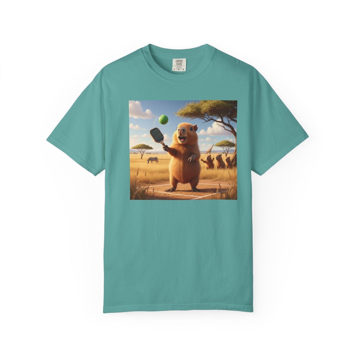 Capybara Pickleball T-shirt | Cute Animal Sports Meme