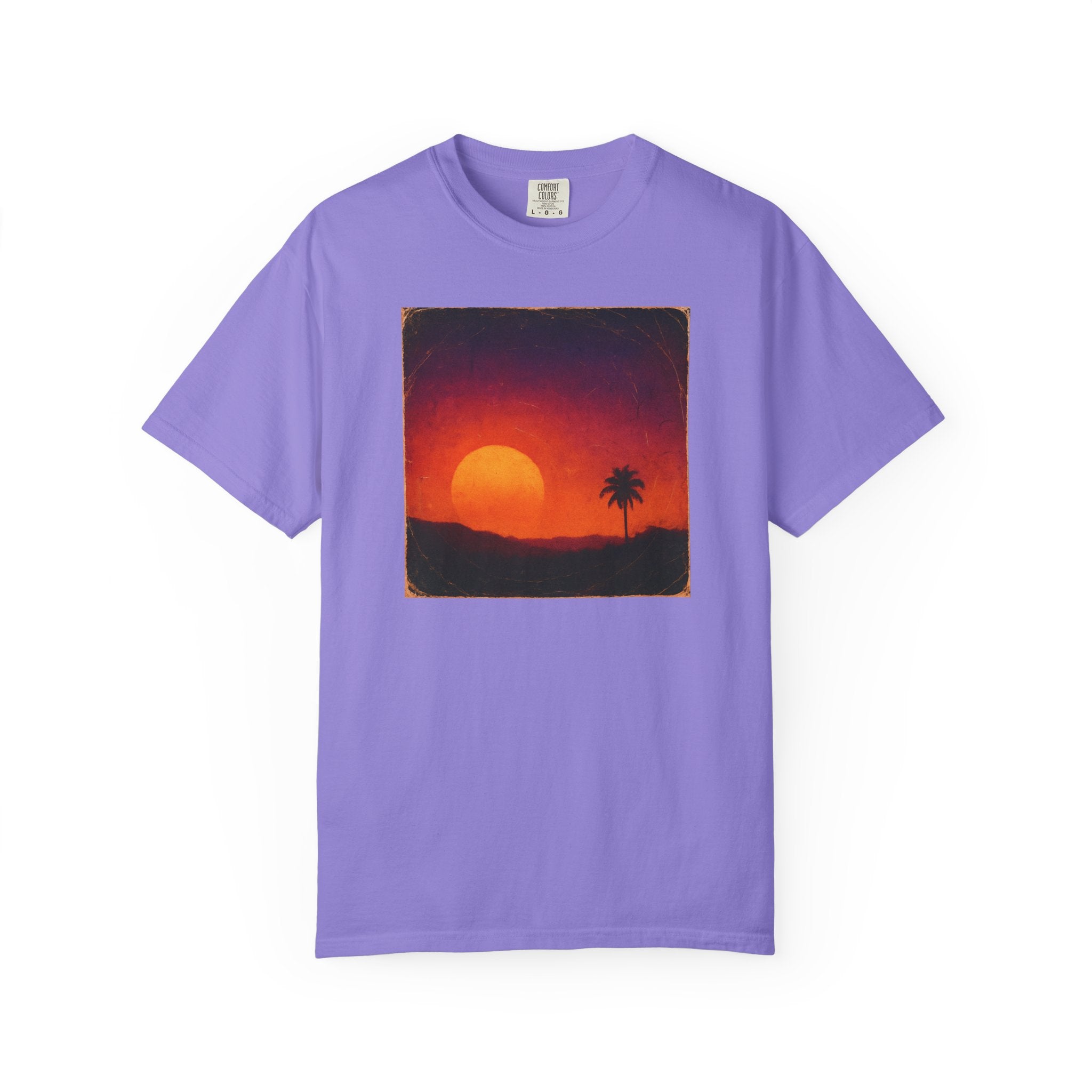 Sunset Palm Silhouette T-shirt | Tropical Sunset Tee