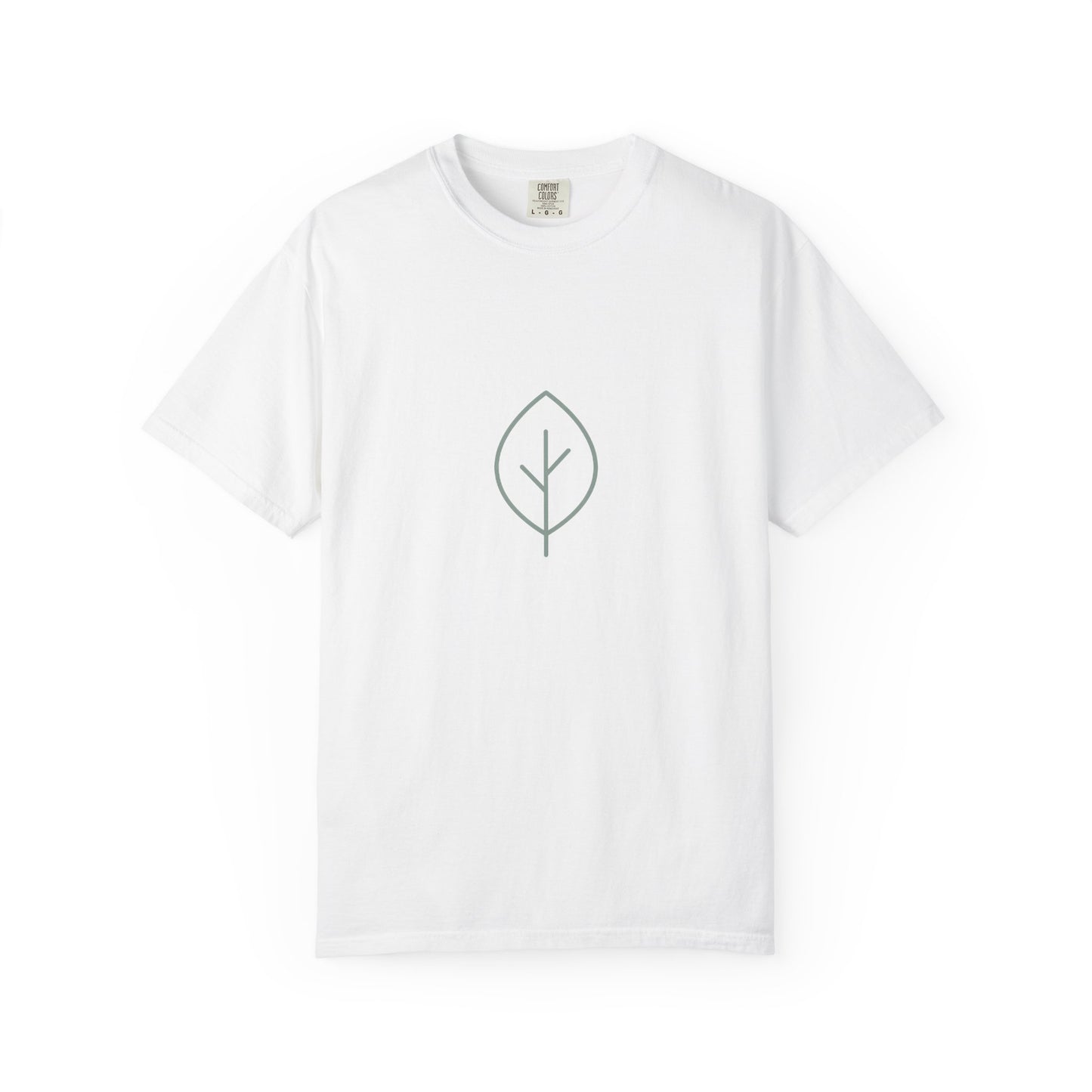 Minimal Green Leaf icon T-Shirt | Eco Nature Graphic Tee