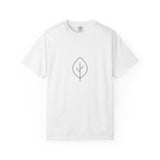 Minimal Green Leaf icon T-Shirt | Eco Nature Graphic Tee