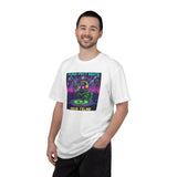 Purr-fect Beats Rave Feline DJ cat T-shirt | Neon EDM club design