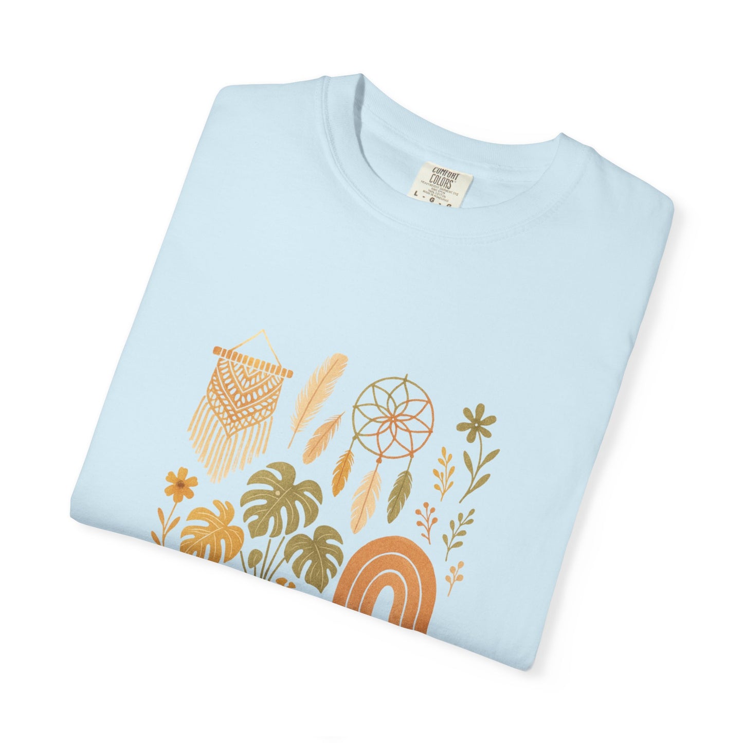 Boho Plants and Dreamcatcher T-Shirt | Rainbow, Monstera, Macrame