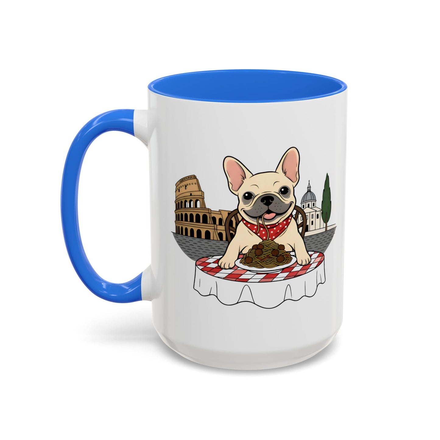 French Bulldog Pasta in Rome Mug | Ceramic Coffee Cup