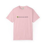 planet over plastic T-shirt | environmental tree slogan tee
