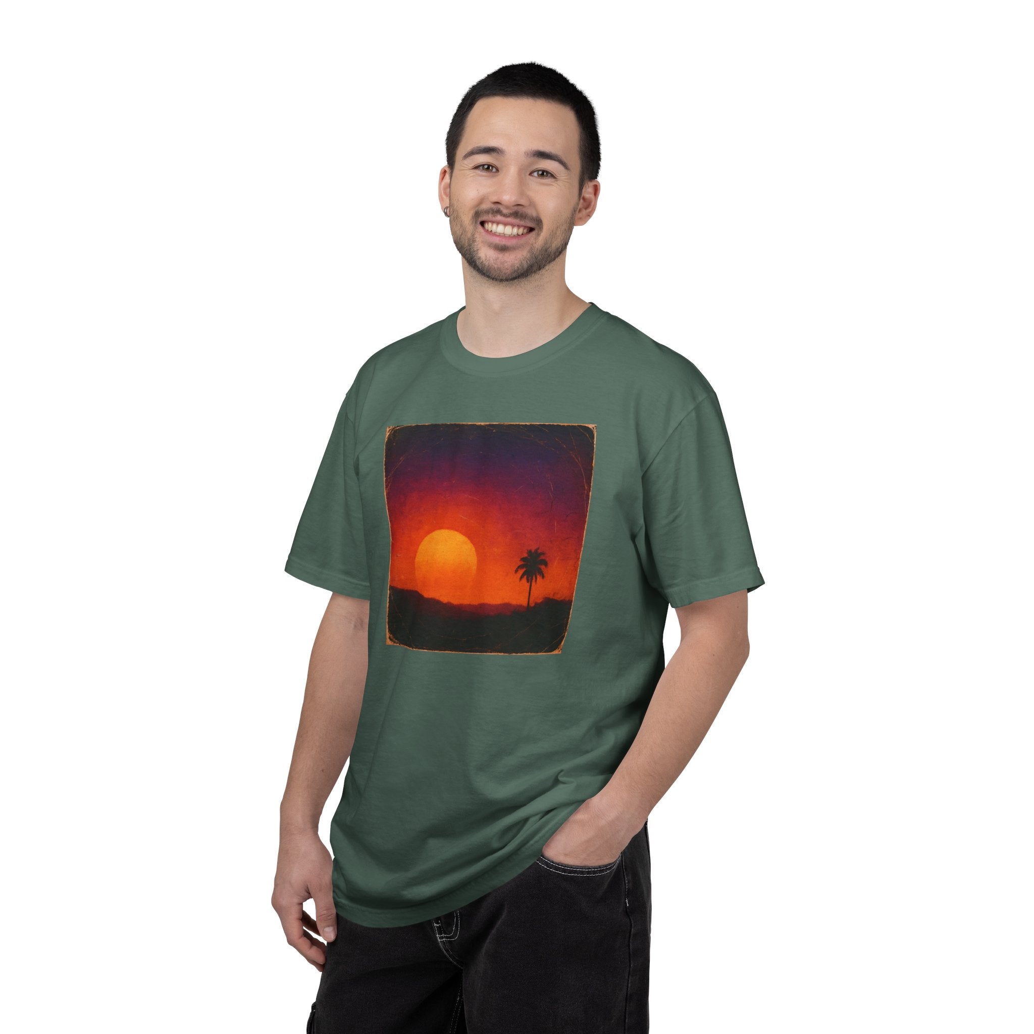 Sunset Palm Silhouette T-shirt | Tropical Sunset Tee