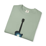 Moonlit Acoustic Guitar T-Shirt | Night Sky Guitar Silhouette