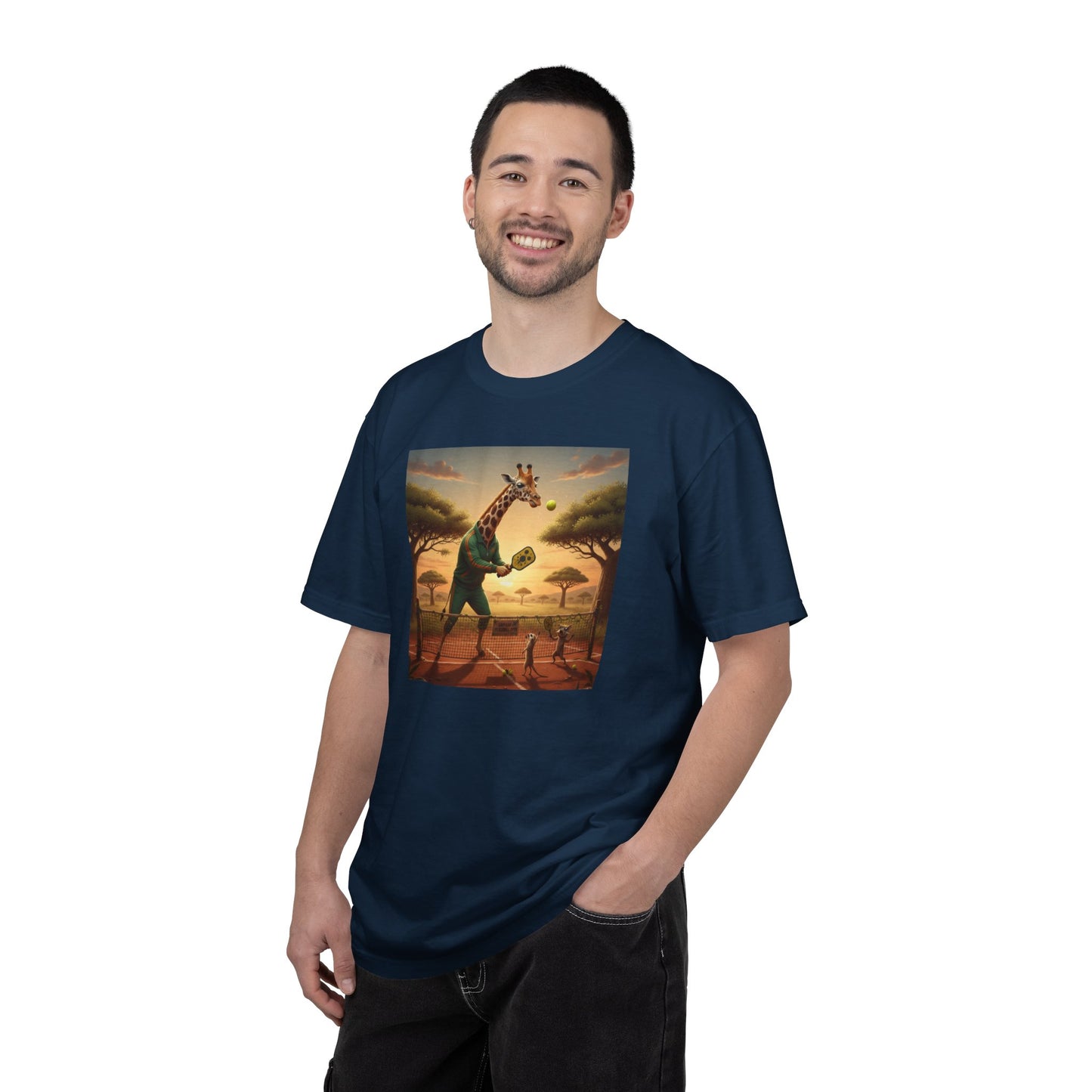Long-Neck Larry  Pickleballer Unisex Garment-Dyed T-shirt