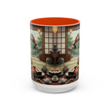 Goose with Sushi Mug | Japanese Tea Room Illustration