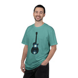 Moonlit Acoustic Guitar T-Shirt | Night Sky Guitar Silhouette