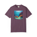 Clownfish Reef Scene T-shirt | Underwater Coral Ocean Illustration