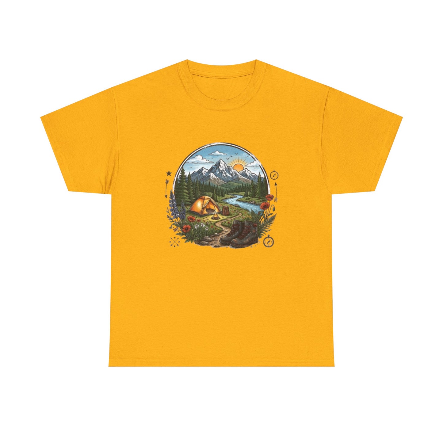 Mountain Camping Adventure T-Shirt | Outdoor Nature Hiking Tee | Wilderness Tent Graphic Shirt | Gift for Hiker Camper |
