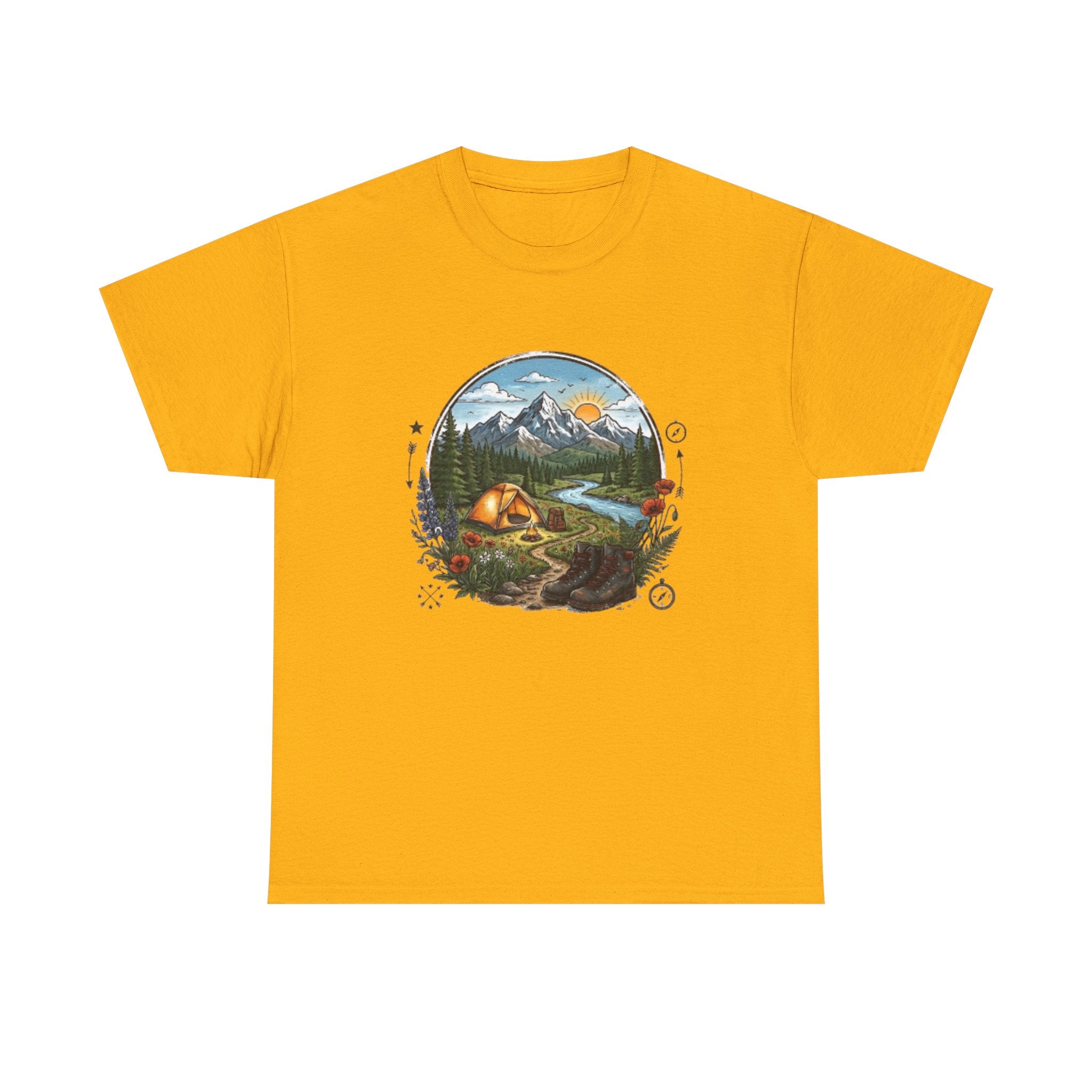 Mountain Camping Adventure T-Shirt | Outdoor Nature Hiking Tee | Wilderness Tent Graphic Shirt | Gift for Hiker Camper |