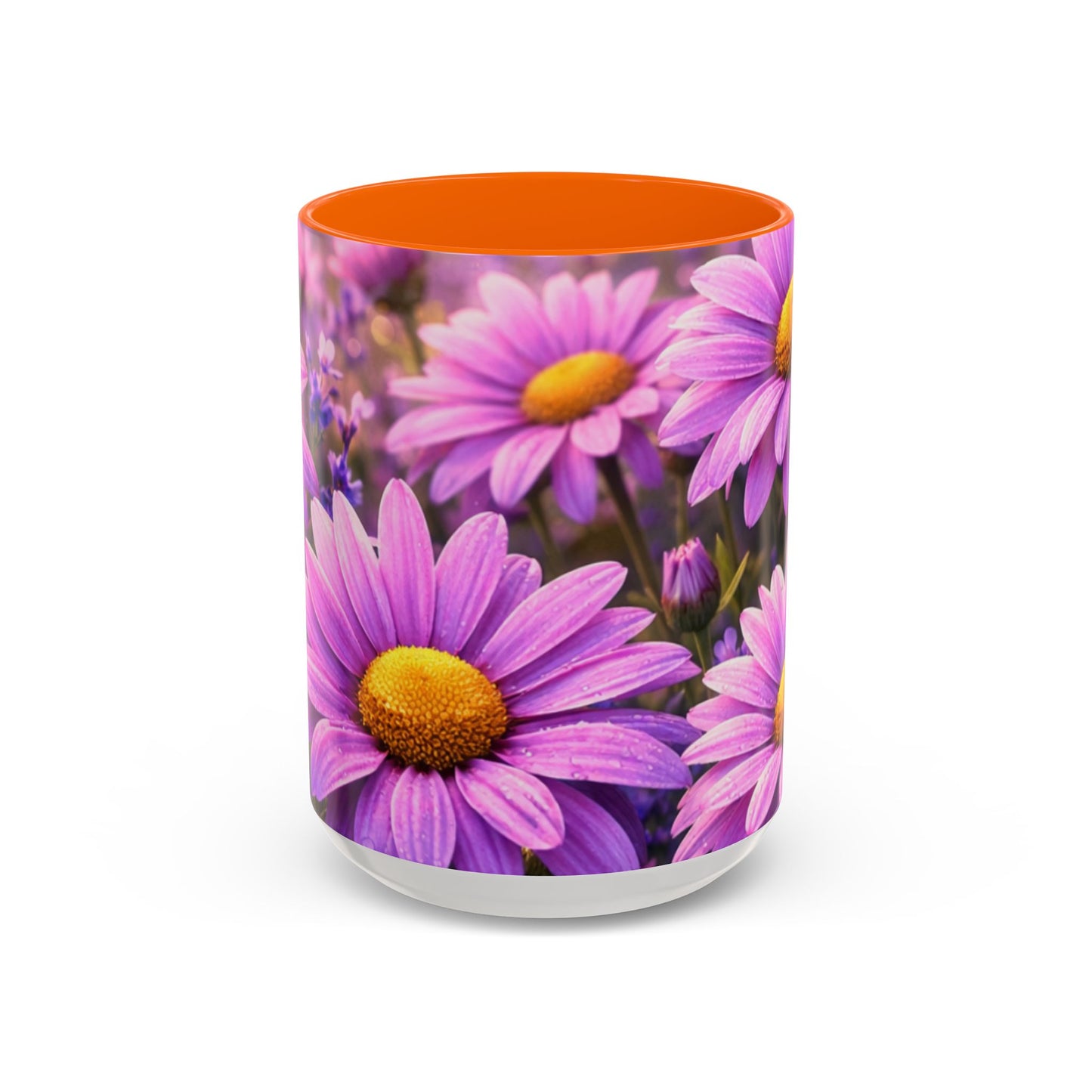 Purple Daisy Floral Mug | Accent Coffee Mug 11oz 15oz