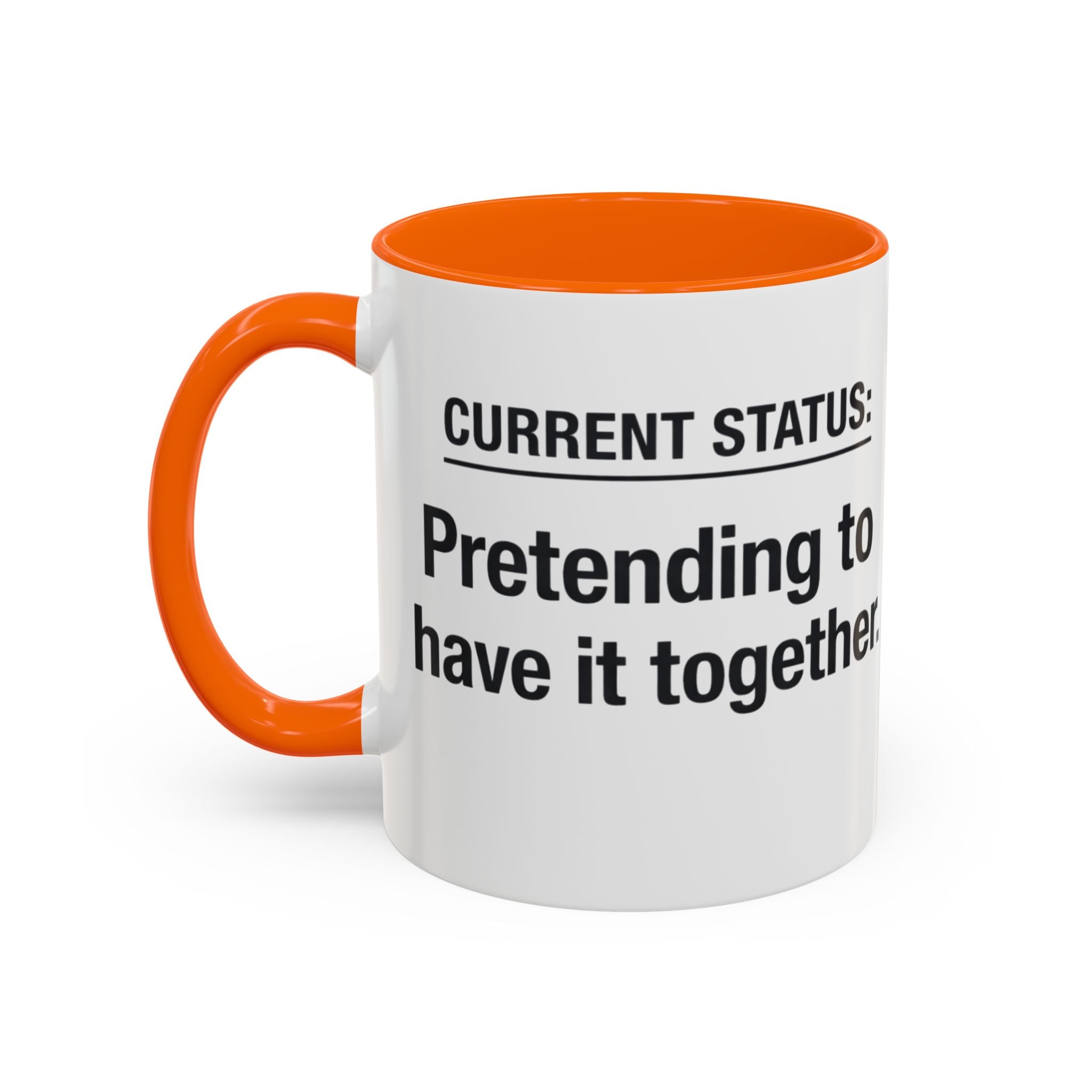 Current Status: Pretending to Have It Together mug | Accent Coffee Mug