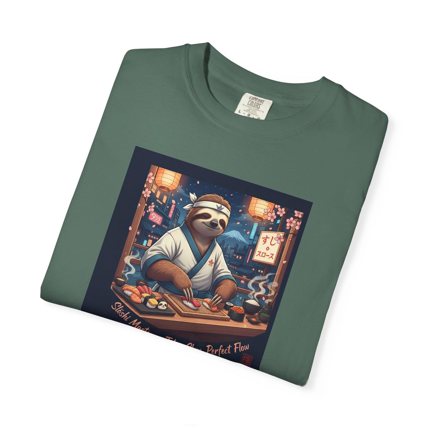 Sloth Sushi Chef T-shirt | Cute Sloth Chef Illustration, Sushi Bar Artwork