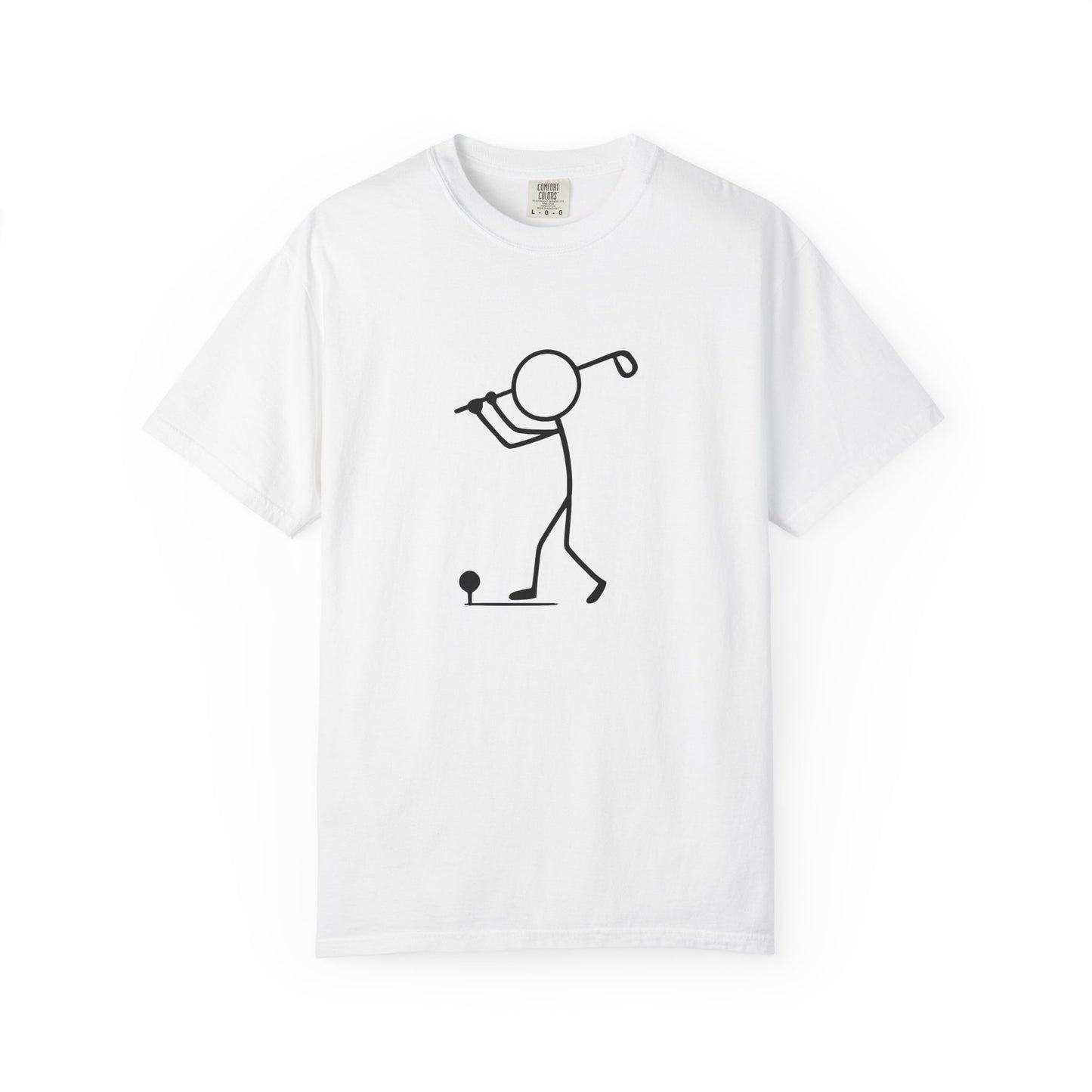 Stick Figure Golfer T-Shirt | Golf Outline Graphic Tee