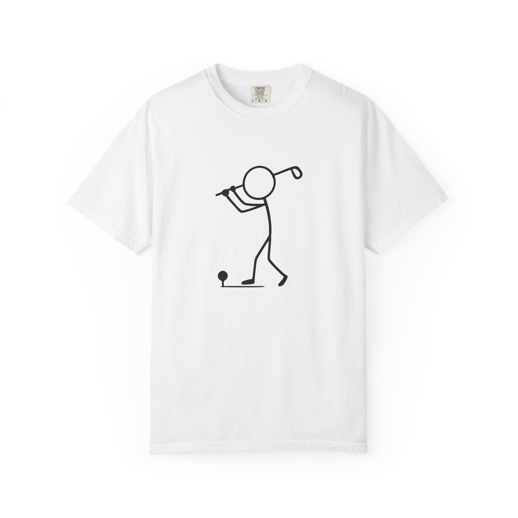 Stick Figure Golfer T-Shirt | Golf Outline Graphic Tee