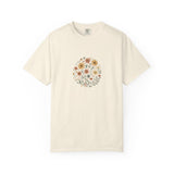 Autumn Wildflower Bouquet T-Shirt | Floral Circle Illustration