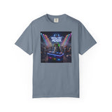 Melodic Mixer DJ Cat T-shirt | Neon Retro Music Party