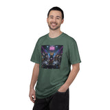Feline Groove DJ Cat Illustration T-Shirt | Retro Neon Club Scene