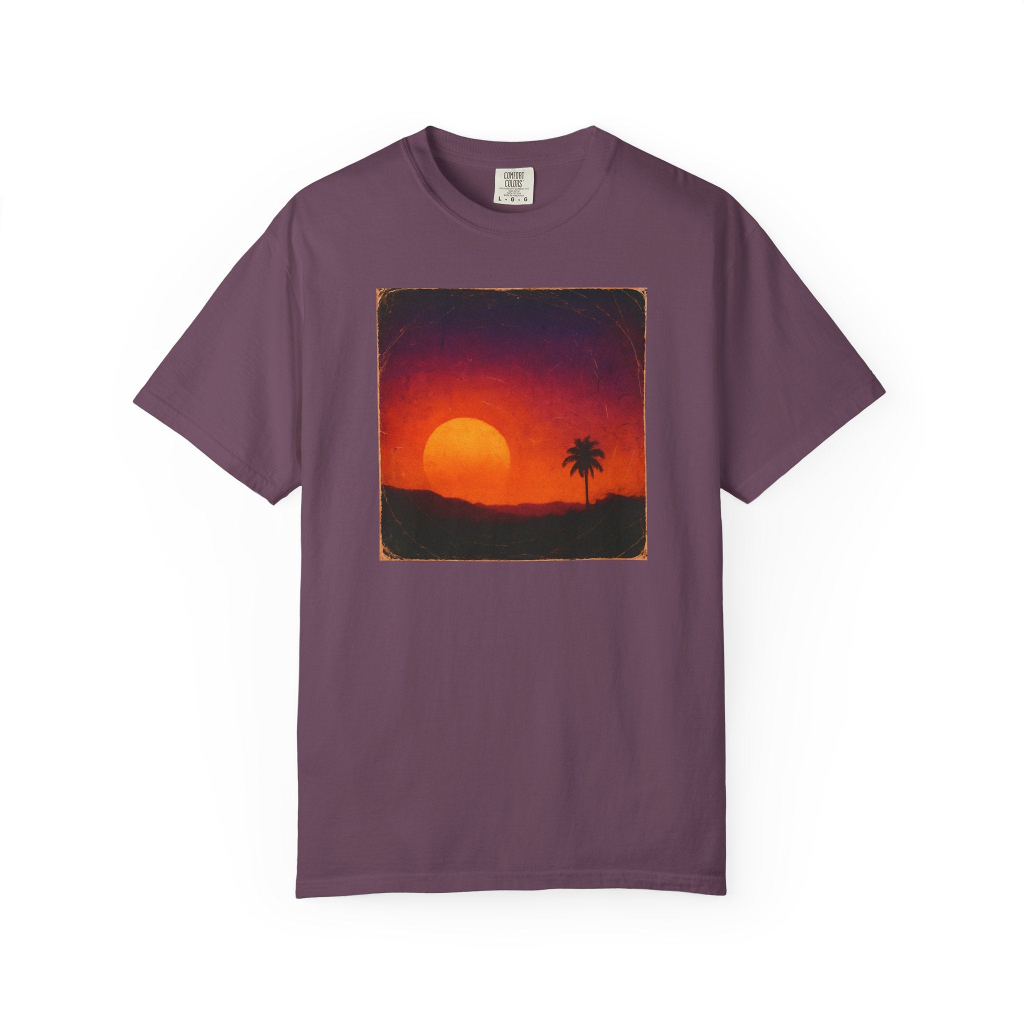 Sunset Palm Silhouette T-shirt | Tropical Sunset Tee