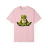 Meditating Frog T-shirt | Zen Yoga Frog Illustration, Relaxation Tee