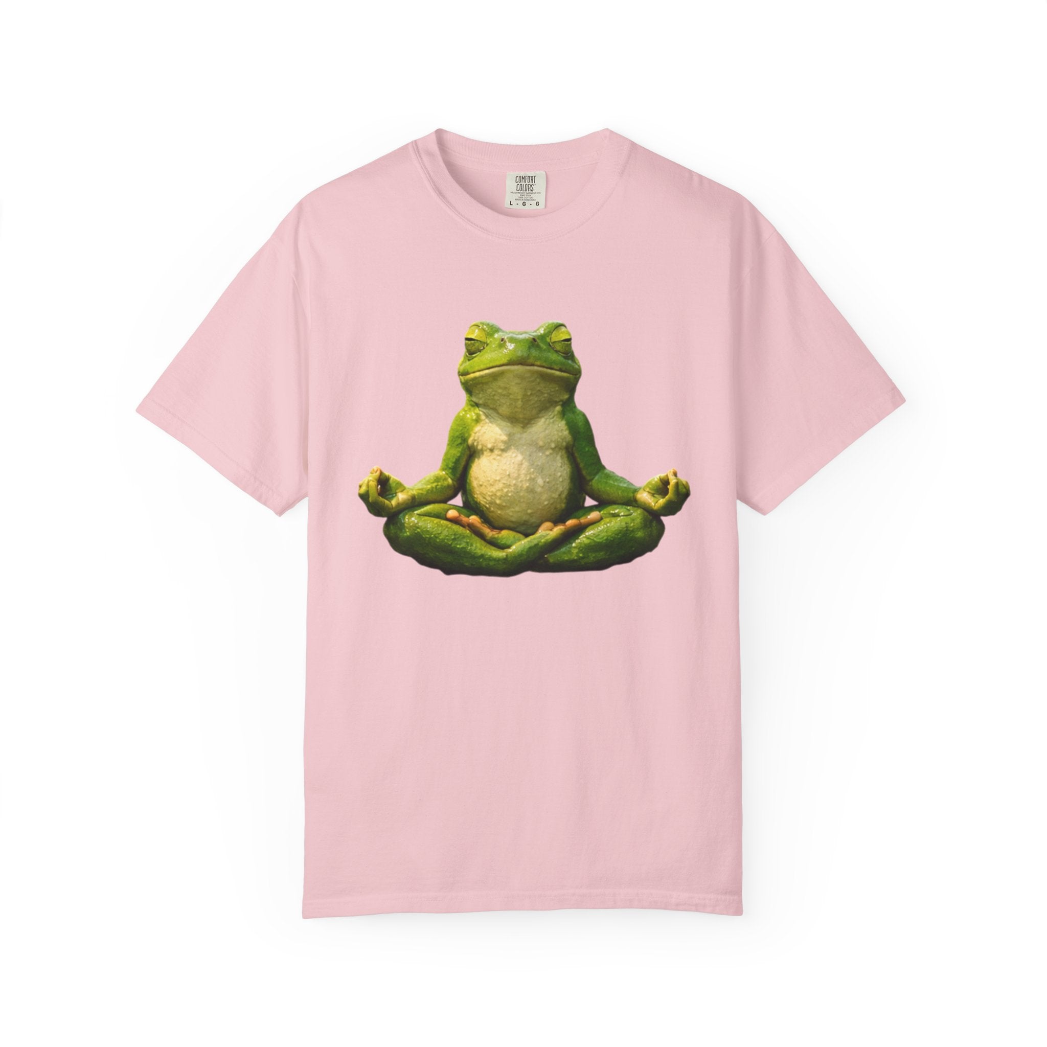 Meditating Frog T-shirt | Zen Yoga Frog Illustration, Relaxation Tee
