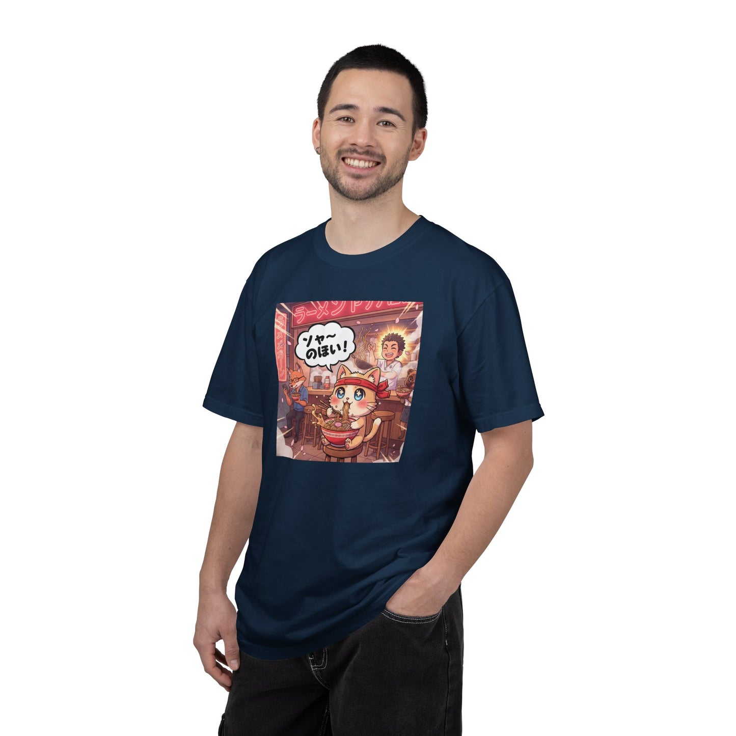 Kawaii Cat Ramen Shop T-Shirt | Anime Noodle Bar Illustration