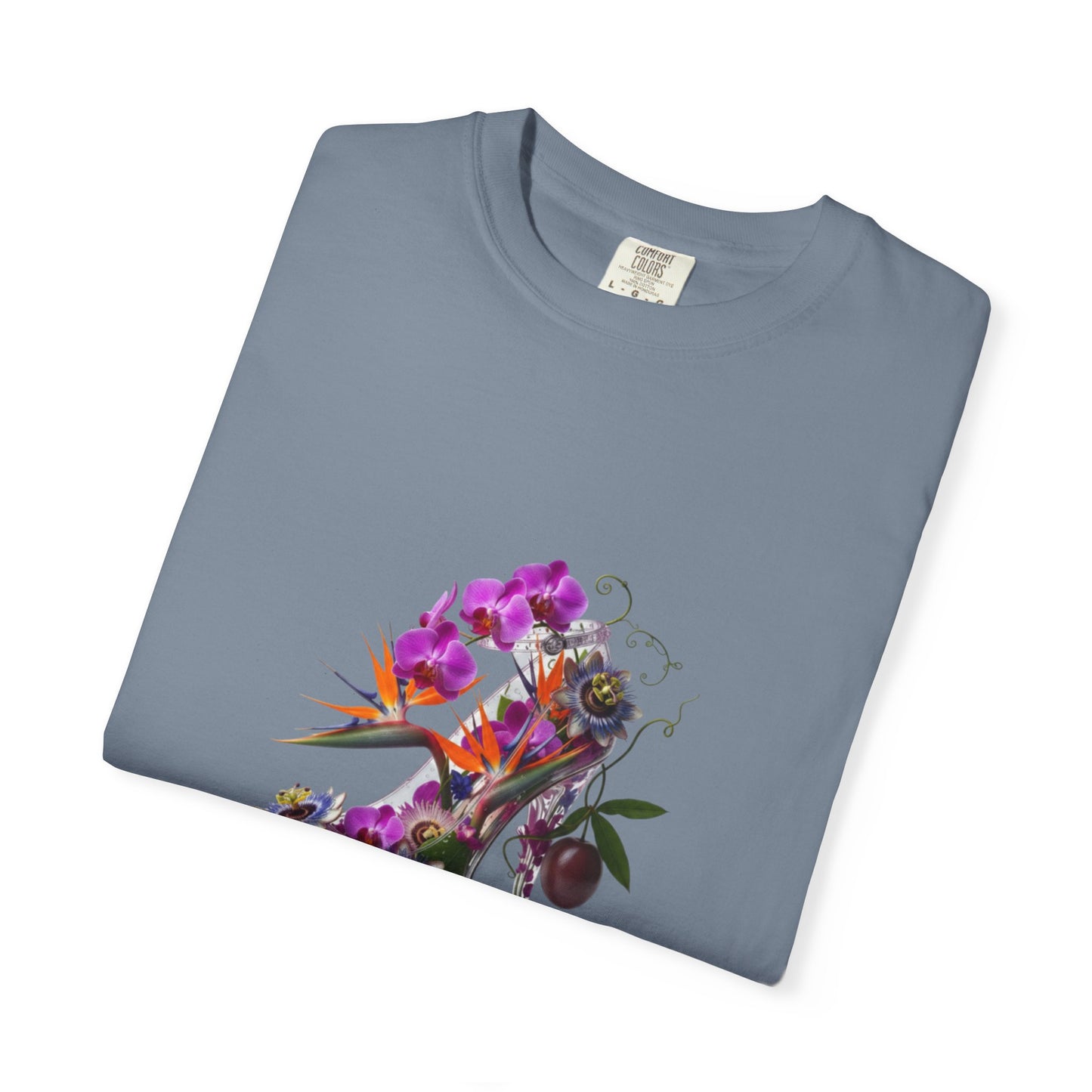Floral High Heel Shoe T-shirt | Botanical Stiletto Graphic