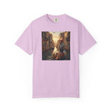 Capybara Venice Gondola Sunset T-shirt | Scenic Canal Travel Art