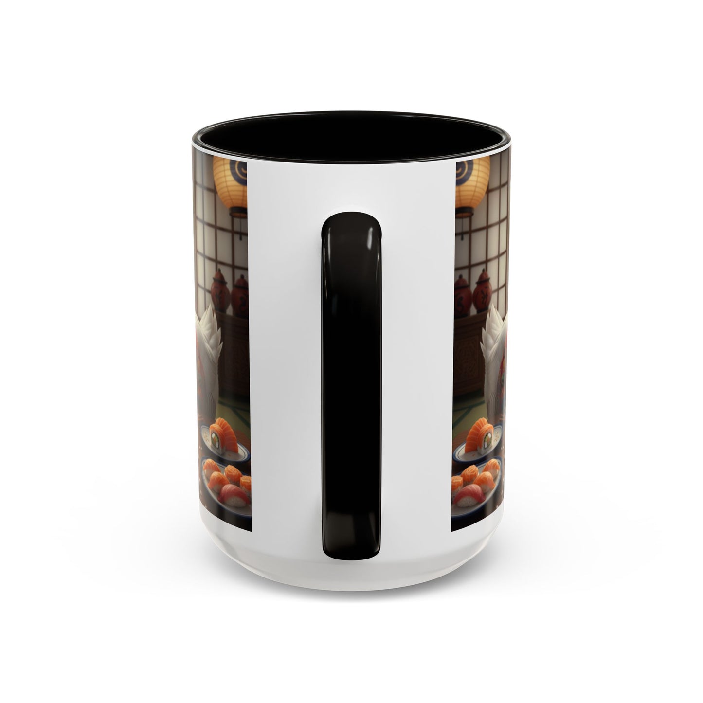 Goose with Sushi Mug | Japanese Tea Room Illustration