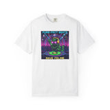 Purr-fect Beats Rave Feline DJ cat T-shirt | Neon EDM club design