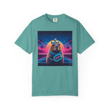 Retro Vaporwave Capybara with Sunglasses T-shirt | Neon Sunset Palm Trees