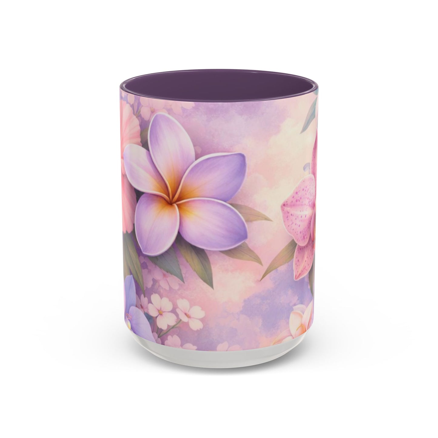 Tropical Orchid Floral Mug | Accent Coffee Mug 11oz 15oz