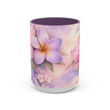 Tropical Orchid Floral Mug | Accent Coffee Mug 11oz 15oz