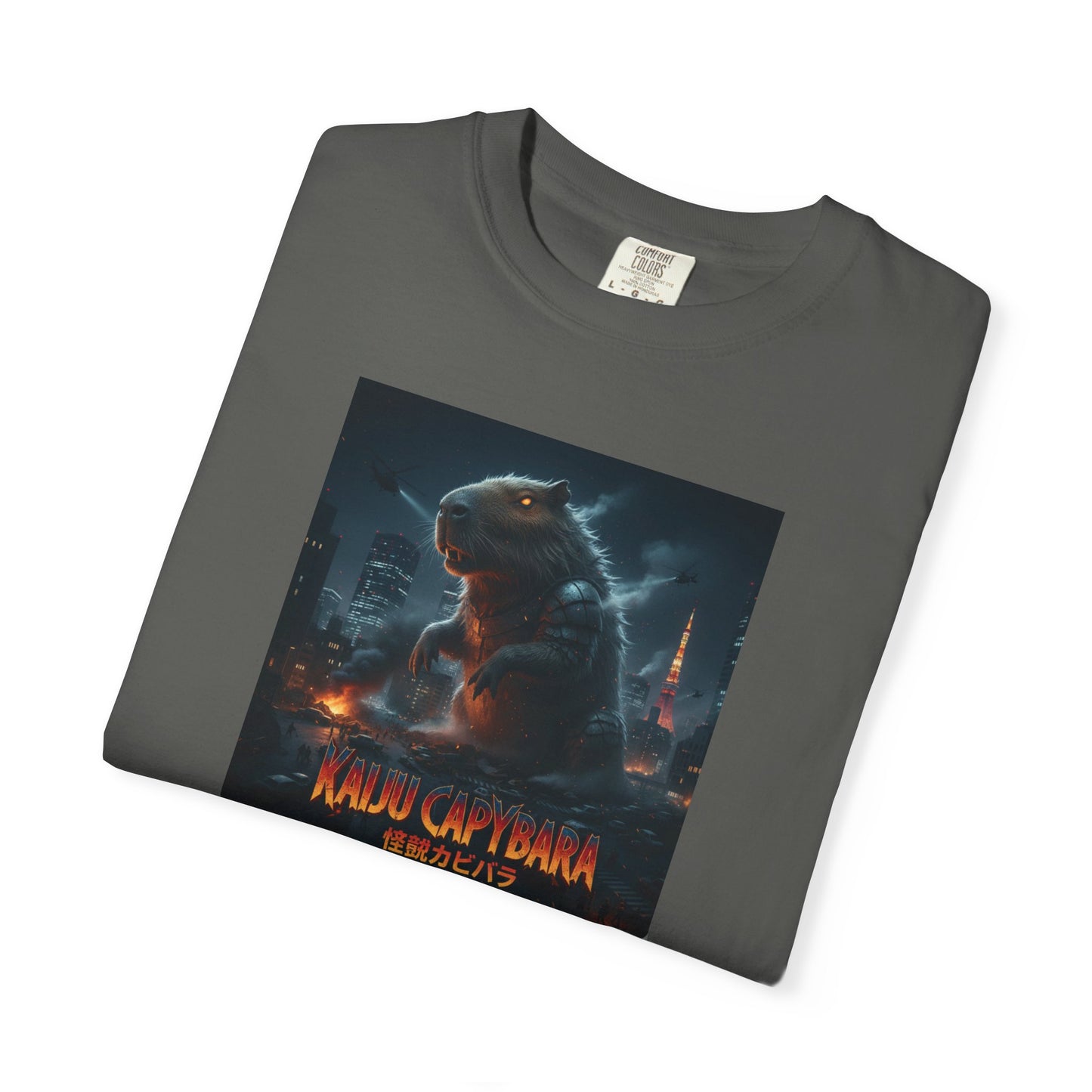 Kaiju Capybara T-shirt | Giant Monster Rodent Graphic Tee