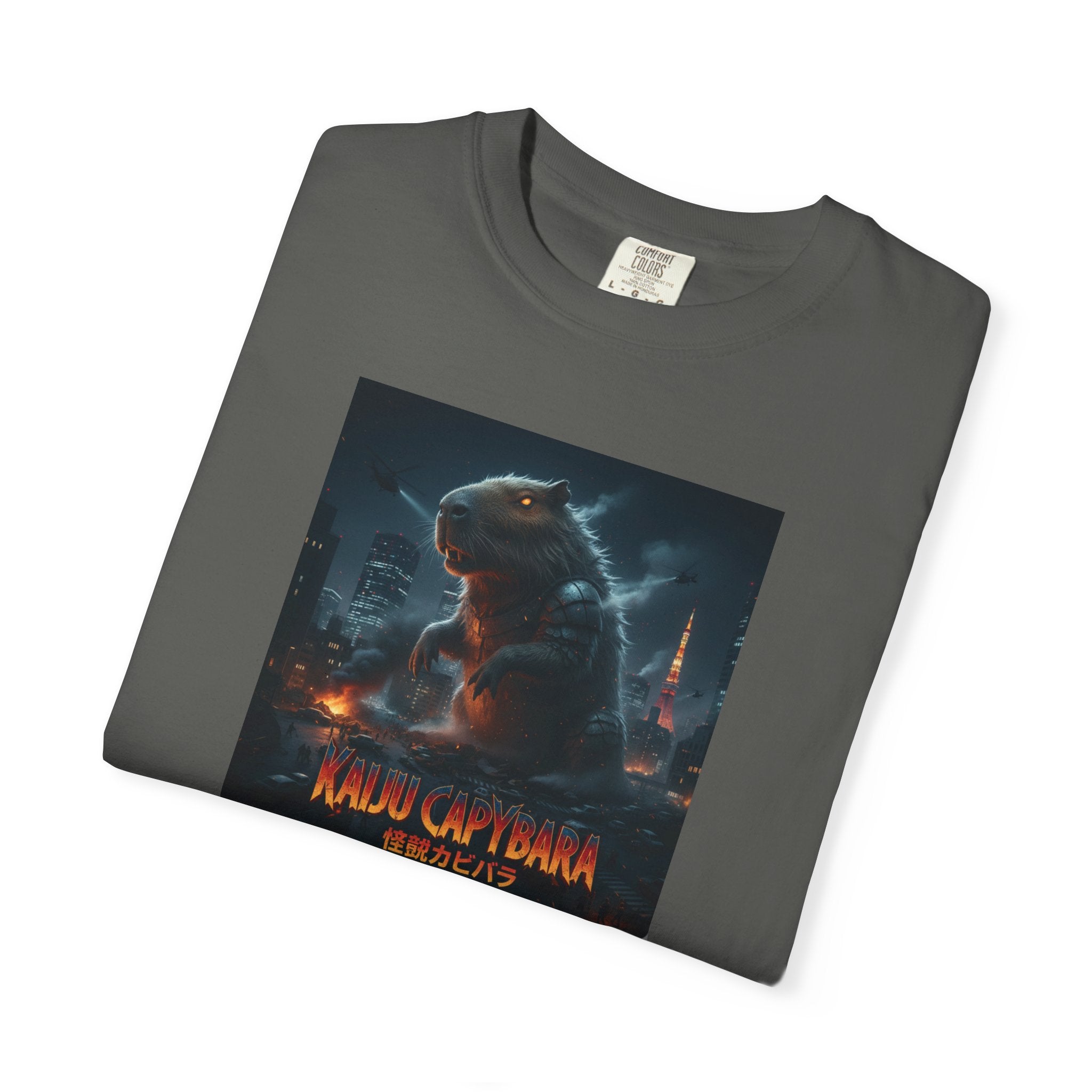 Kaiju Capybara T-shirt | Giant Monster Rodent Graphic Tee