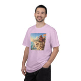 Lifeguard Capybara on Beach T-shirt | Surf Rescue Sunset Scene