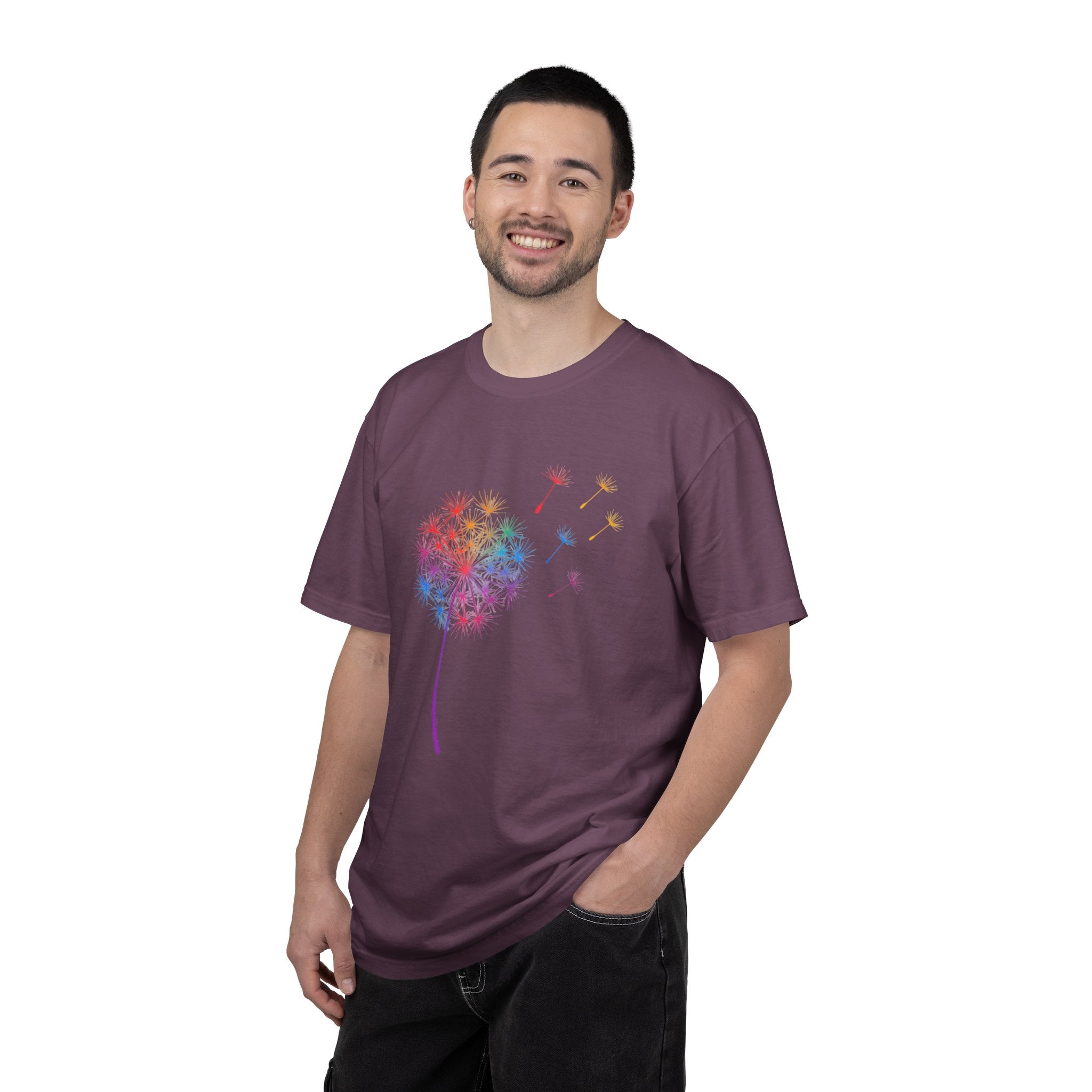Rainbow Dandelion Tee | T-Shirt, Colorful Seed Puff Design