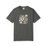 Coastal Seashells and Coral T-Shirt | Beach Wave Sunset Art