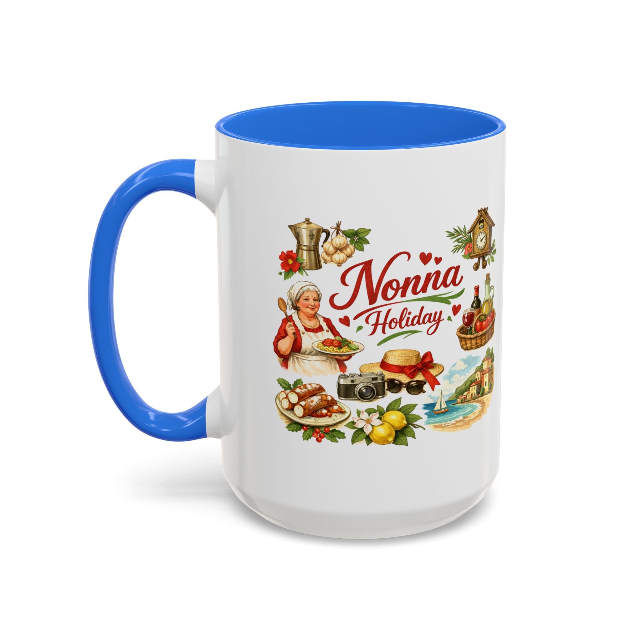 Nonna Holiday mug | Italian grandma kitchen design, vintage food icons