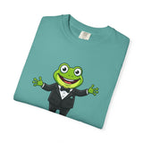 Funny Tuxedo Frog T-shirt | Frog on Lily Pad Amphibian Design
