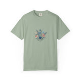 Wildflower Bouquet T-Shirt | Centered Floral Illustration, Daisies & Roses