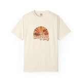 Good Vibes Only T-shirt | Retro Sunset Palm Peace Sign
