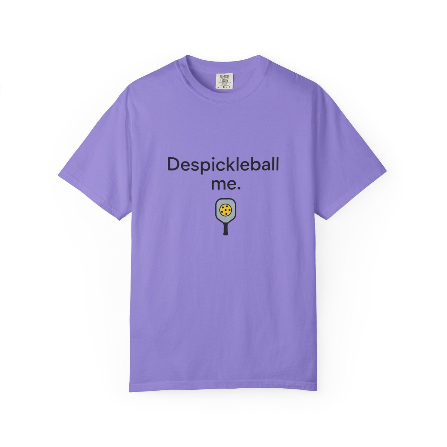 Despickleball Me pickleball graphic T-shirt | pickle paddle logo tee