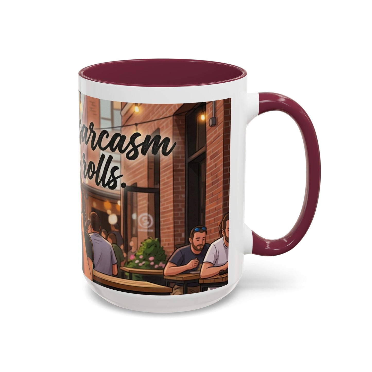 Sarcastic Girl Illustration Mug | 11oz or 15oz Colorful Ceramic