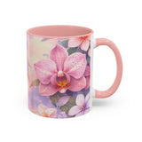 Tropical Orchid Floral Mug | Accent Coffee Mug 11oz 15oz