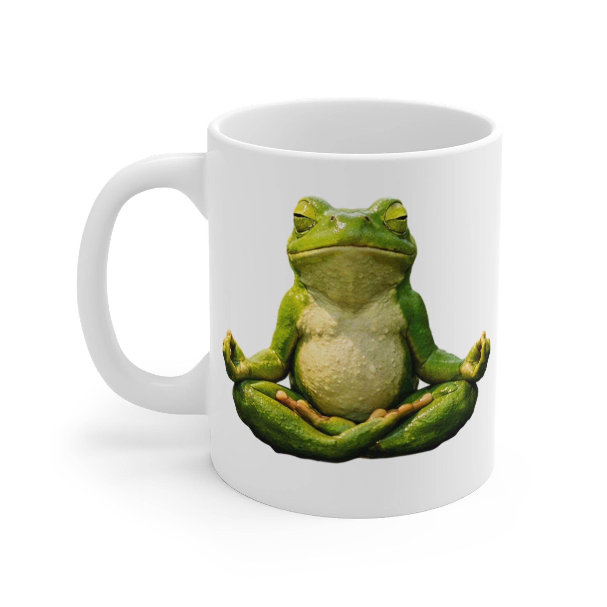 Meditating Frog Mug | Yoga Zen Frog Ceramic Coffee Mug