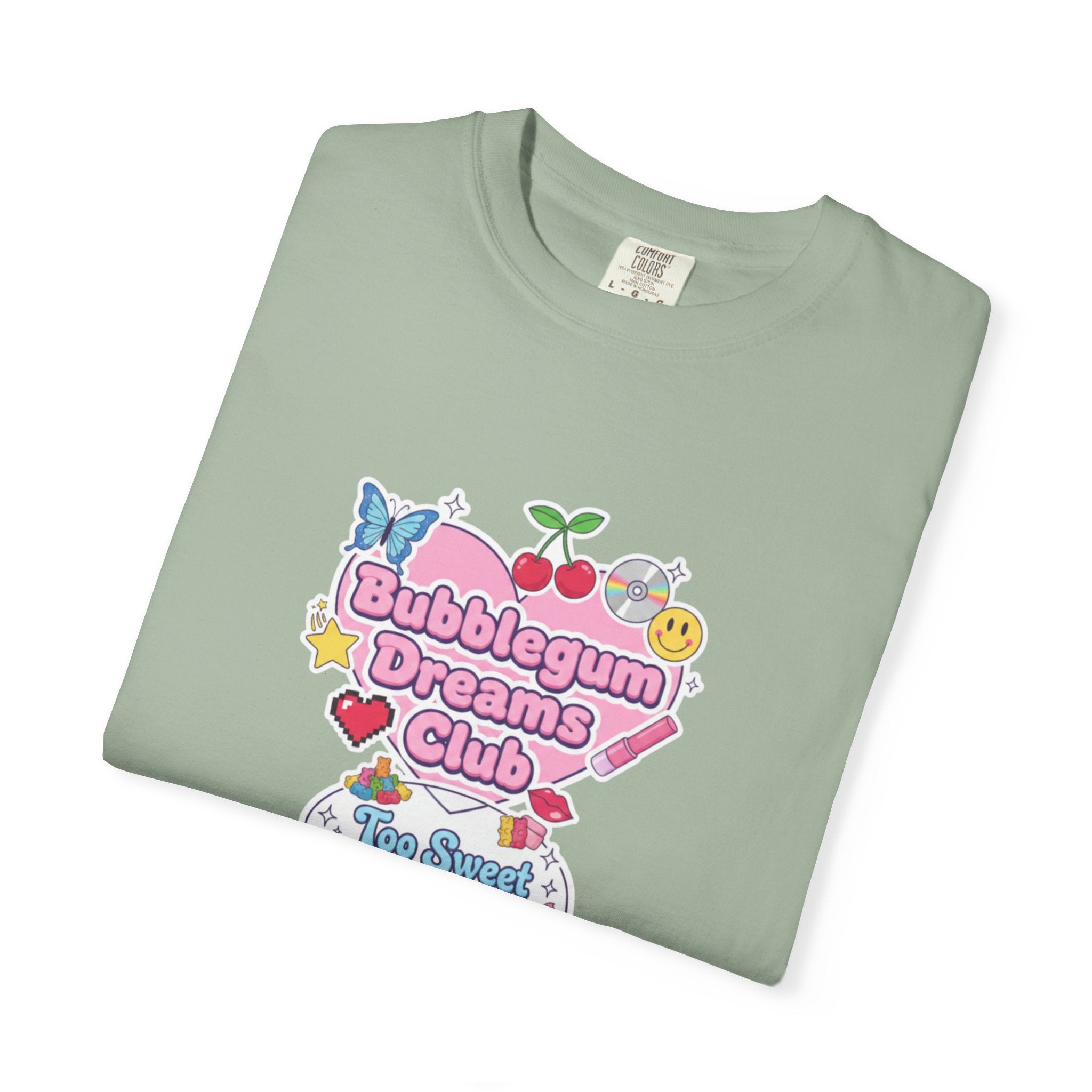 Bubblegum Dreams Club T-shirt | Pastel Hearts, Cute Kawaii Graphic